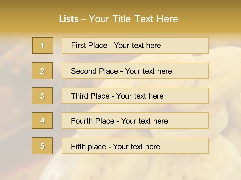Banana And Honey Breakfast Composition PowerPoint Template
