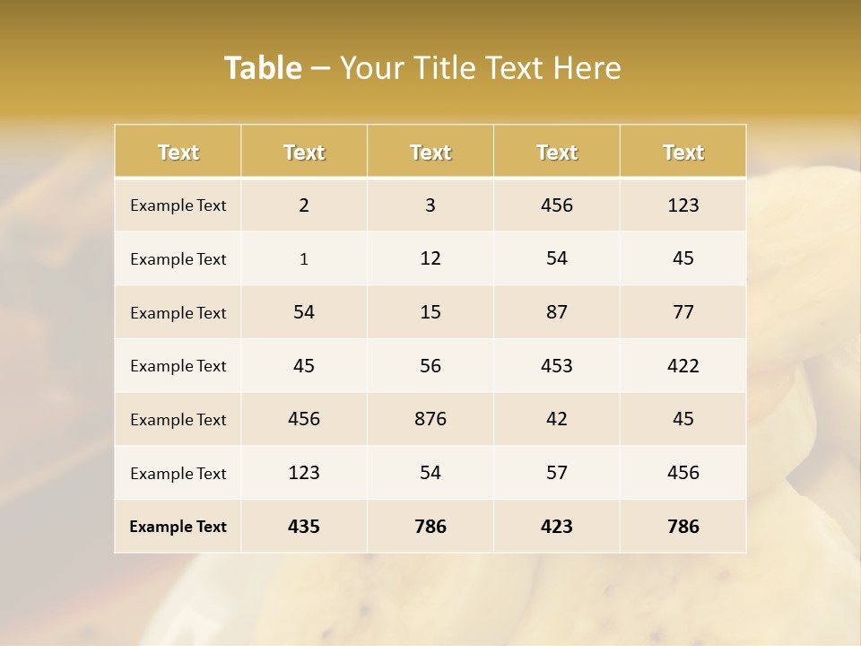 Banana And Honey Breakfast Composition PowerPoint Template