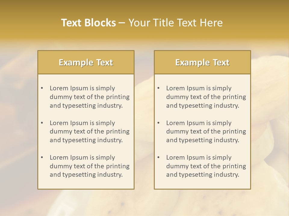 Banana And Honey Breakfast Composition PowerPoint Template