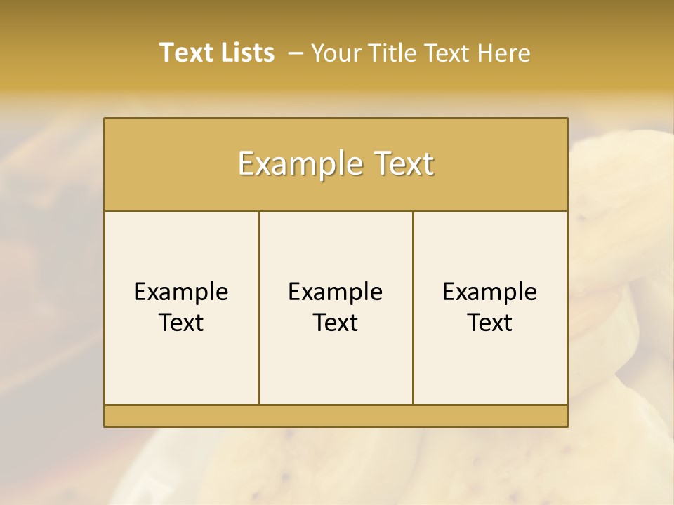 Banana And Honey Breakfast Composition PowerPoint Template