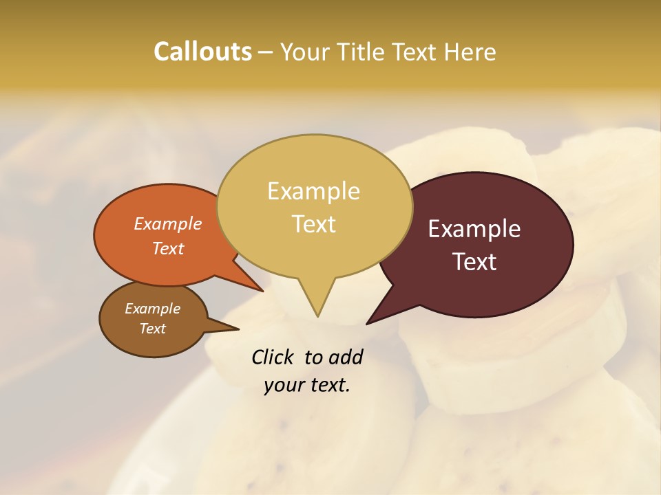 Banana And Honey Breakfast Composition PowerPoint Template