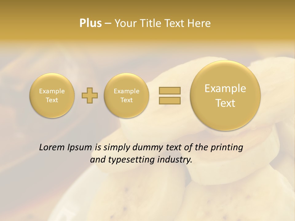 Banana And Honey Breakfast Composition PowerPoint Template