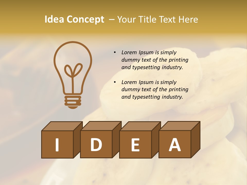 Banana And Honey Breakfast Composition PowerPoint Template