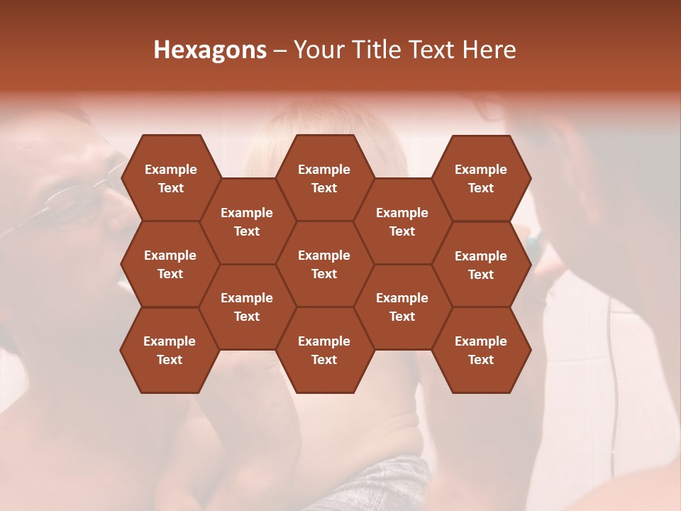 The Father Learns The Son To Clean Teeth PowerPoint Template