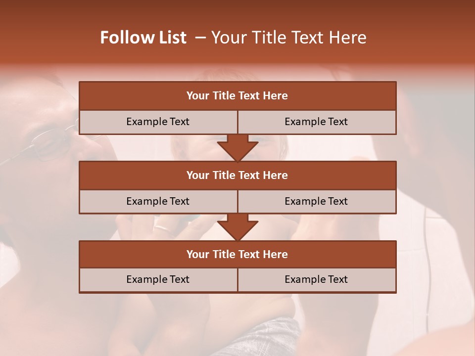 The Father Learns The Son To Clean Teeth PowerPoint Template