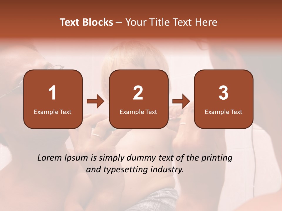 The Father Learns The Son To Clean Teeth PowerPoint Template