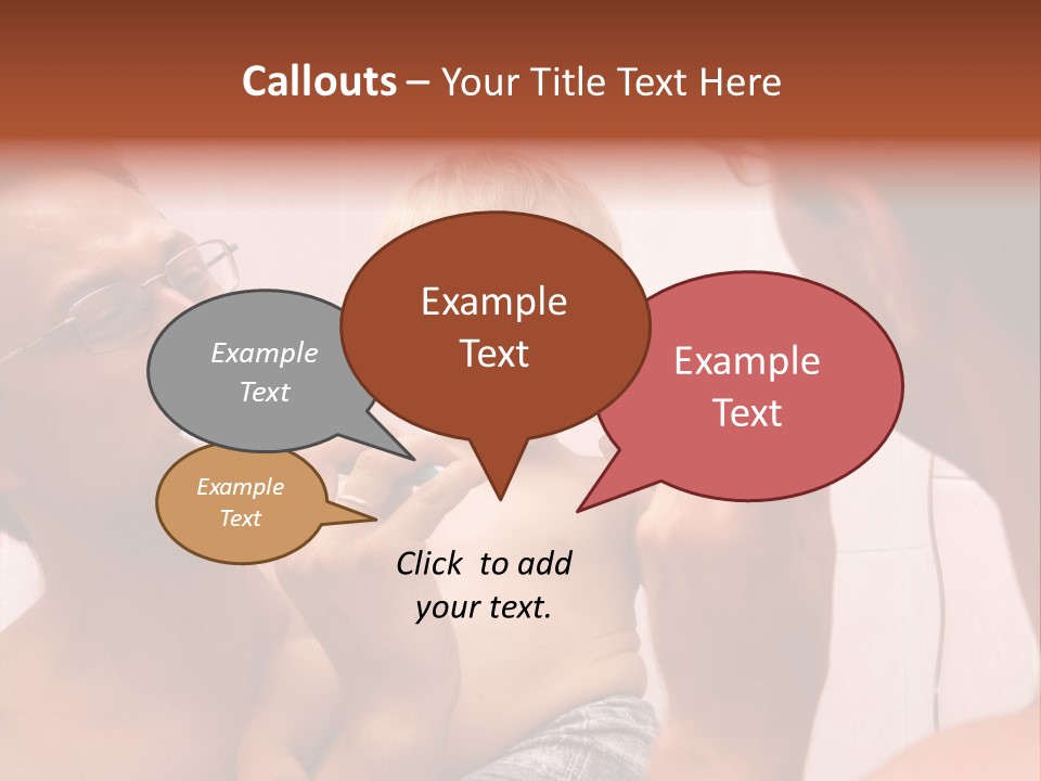 The Father Learns The Son To Clean Teeth PowerPoint Template