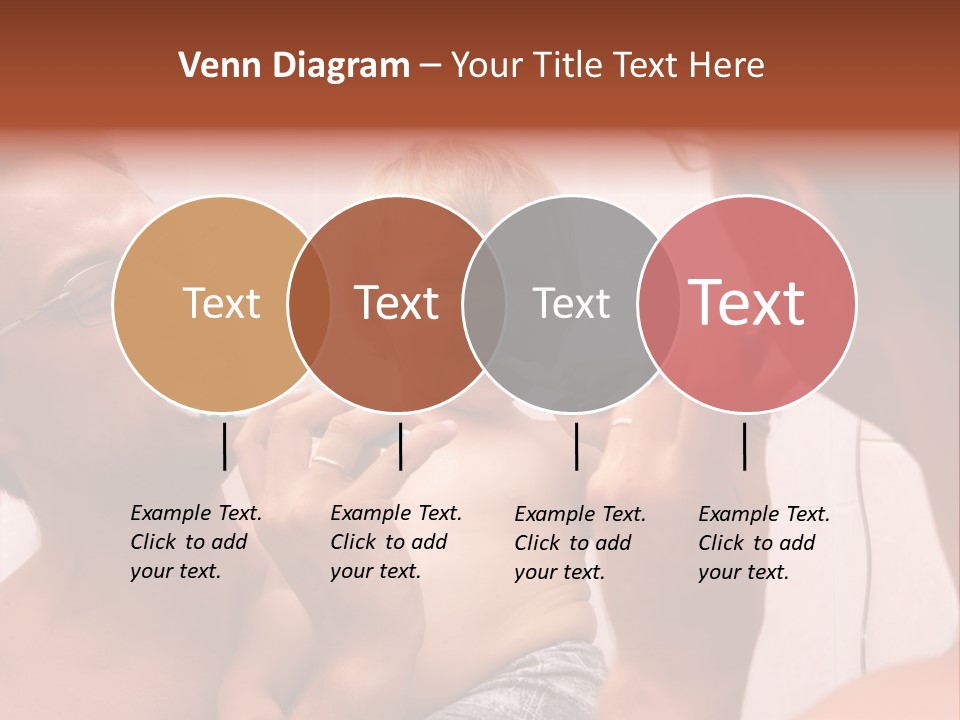 The Father Learns The Son To Clean Teeth PowerPoint Template