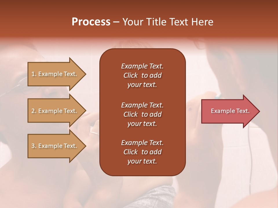 The Father Learns The Son To Clean Teeth PowerPoint Template