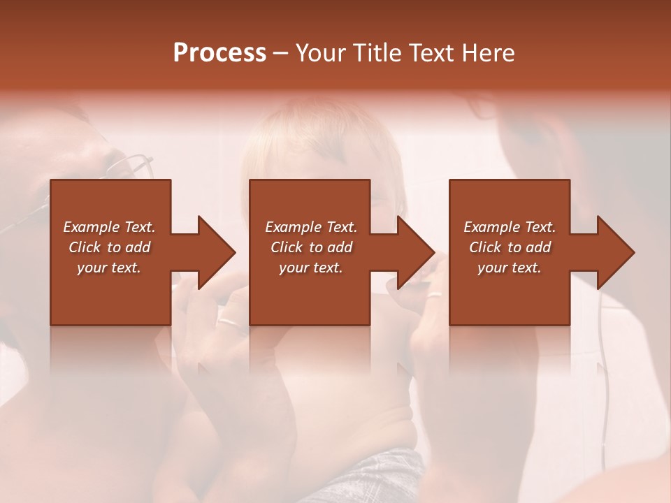The Father Learns The Son To Clean Teeth PowerPoint Template