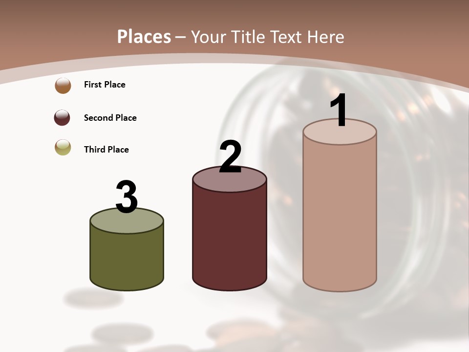 A Jar Filled With Coins Sitting On Top Of A Table PowerPoint Template