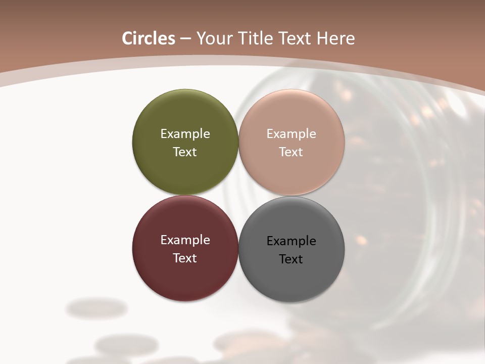 A Jar Filled With Coins Sitting On Top Of A Table PowerPoint Template