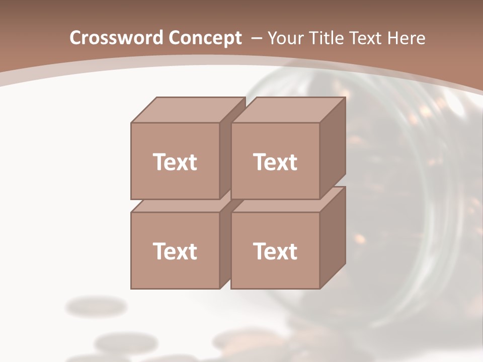 A Jar Filled With Coins Sitting On Top Of A Table PowerPoint Template