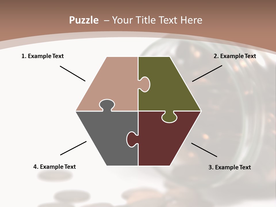 A Jar Filled With Coins Sitting On Top Of A Table PowerPoint Template