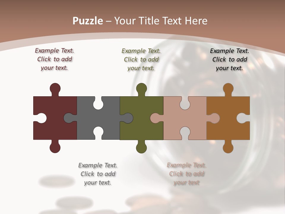 A Jar Filled With Coins Sitting On Top Of A Table PowerPoint Template