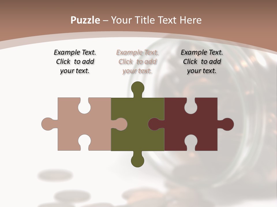 A Jar Filled With Coins Sitting On Top Of A Table PowerPoint Template