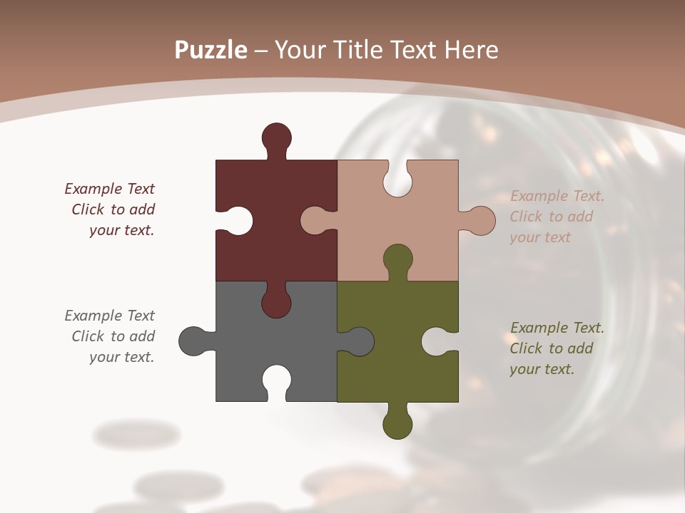 A Jar Filled With Coins Sitting On Top Of A Table PowerPoint Template