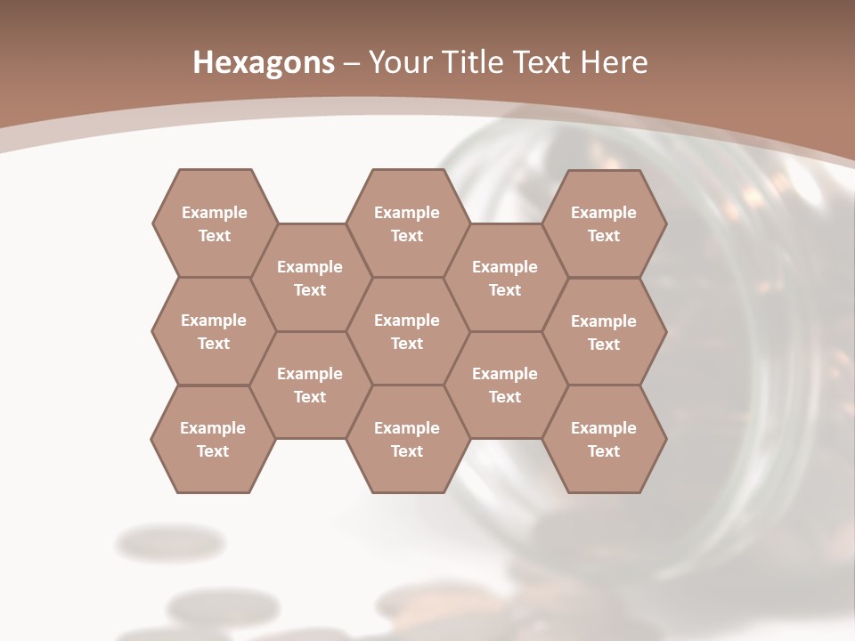 A Jar Filled With Coins Sitting On Top Of A Table PowerPoint Template