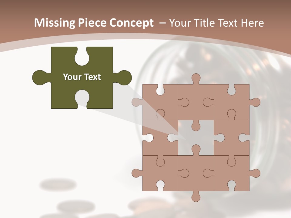 A Jar Filled With Coins Sitting On Top Of A Table PowerPoint Template