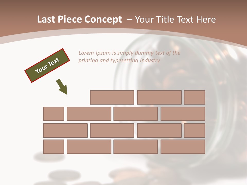 A Jar Filled With Coins Sitting On Top Of A Table PowerPoint Template