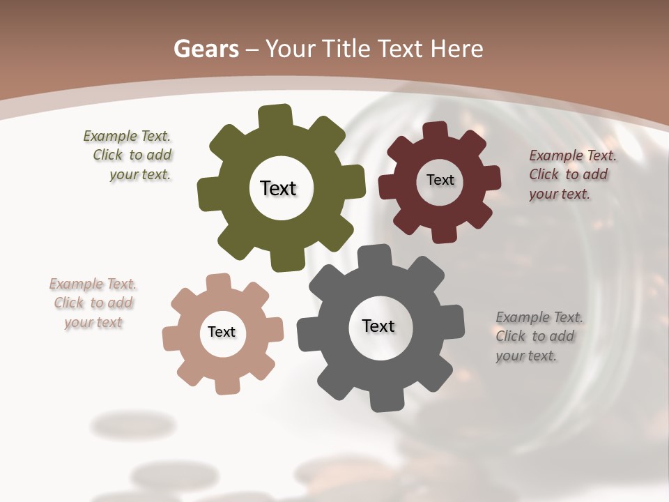 A Jar Filled With Coins Sitting On Top Of A Table PowerPoint Template