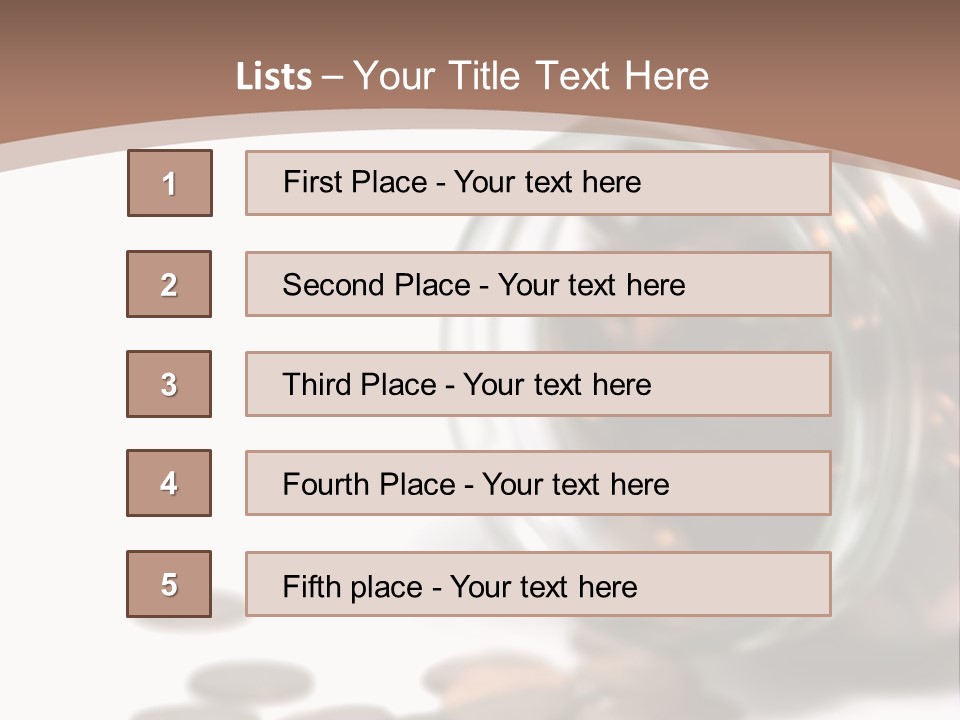 A Jar Filled With Coins Sitting On Top Of A Table PowerPoint Template