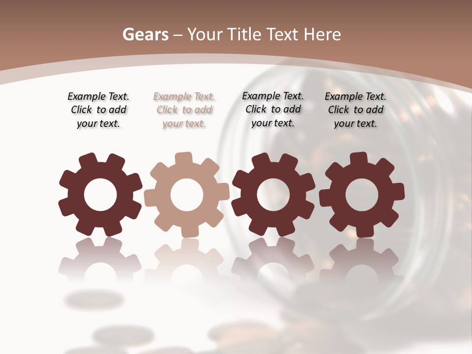 A Jar Filled With Coins Sitting On Top Of A Table PowerPoint Template