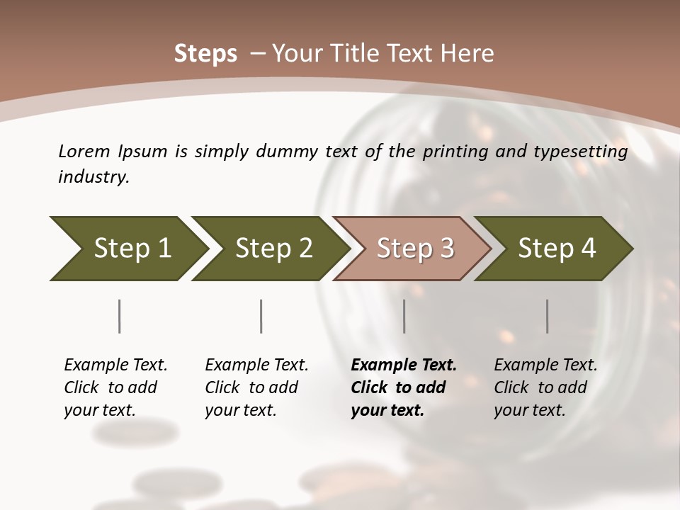 A Jar Filled With Coins Sitting On Top Of A Table PowerPoint Template