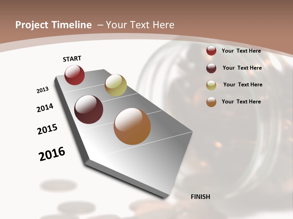 A Jar Filled With Coins Sitting On Top Of A Table PowerPoint Template