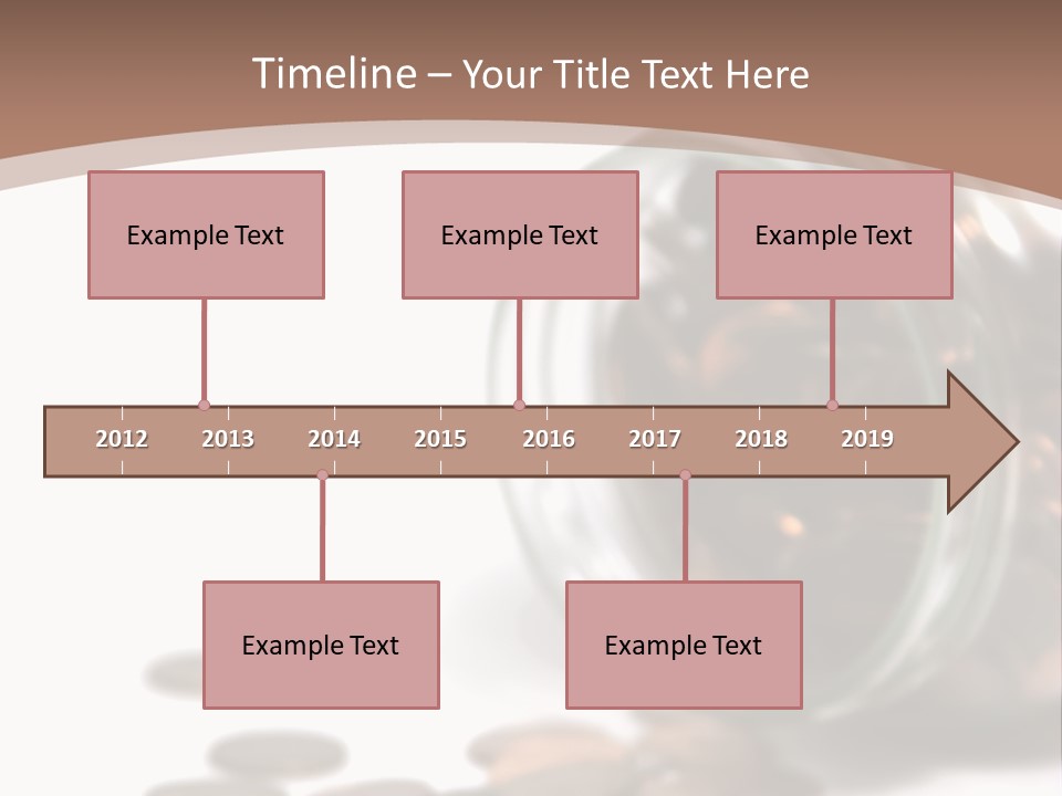 A Jar Filled With Coins Sitting On Top Of A Table PowerPoint Template