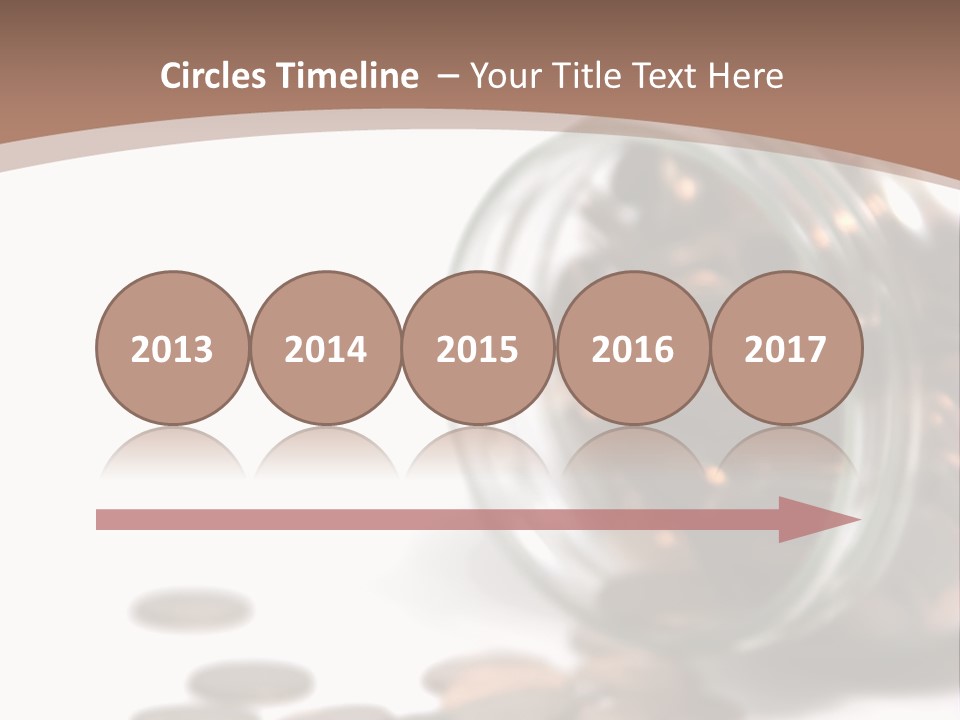 A Jar Filled With Coins Sitting On Top Of A Table PowerPoint Template