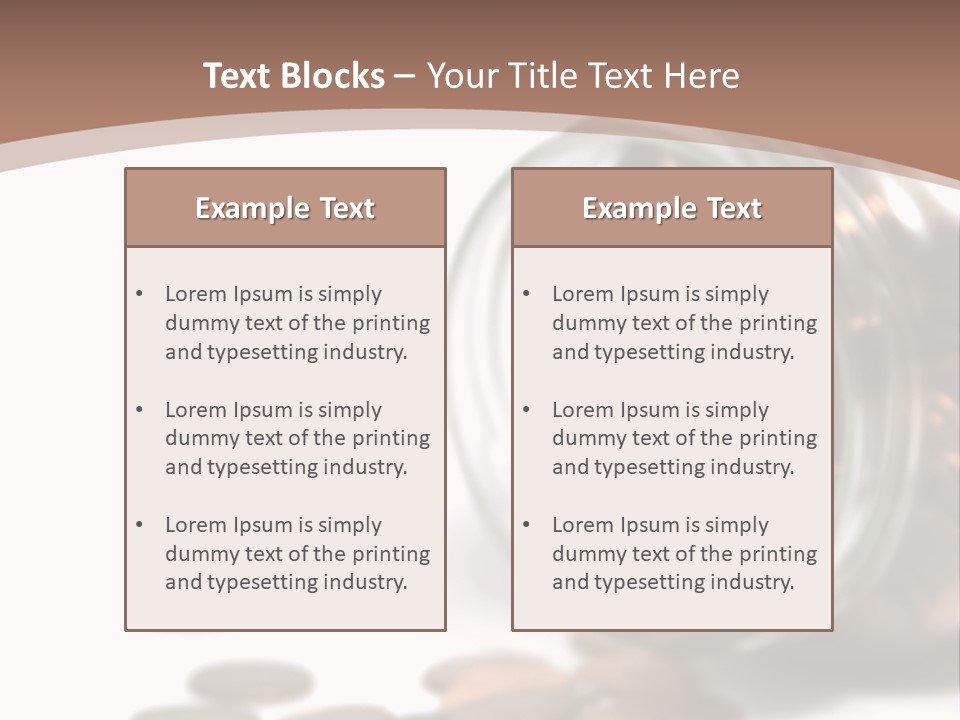 A Jar Filled With Coins Sitting On Top Of A Table PowerPoint Template