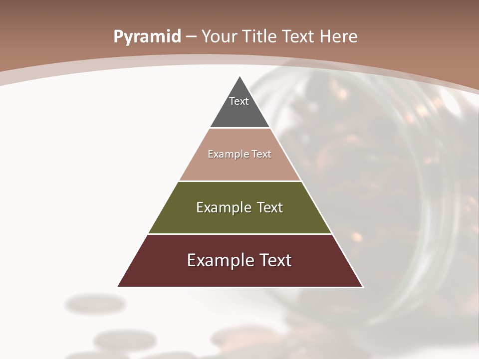 A Jar Filled With Coins Sitting On Top Of A Table PowerPoint Template