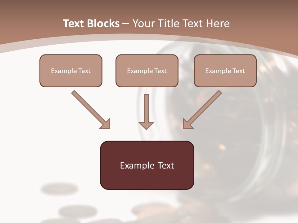 A Jar Filled With Coins Sitting On Top Of A Table PowerPoint Template