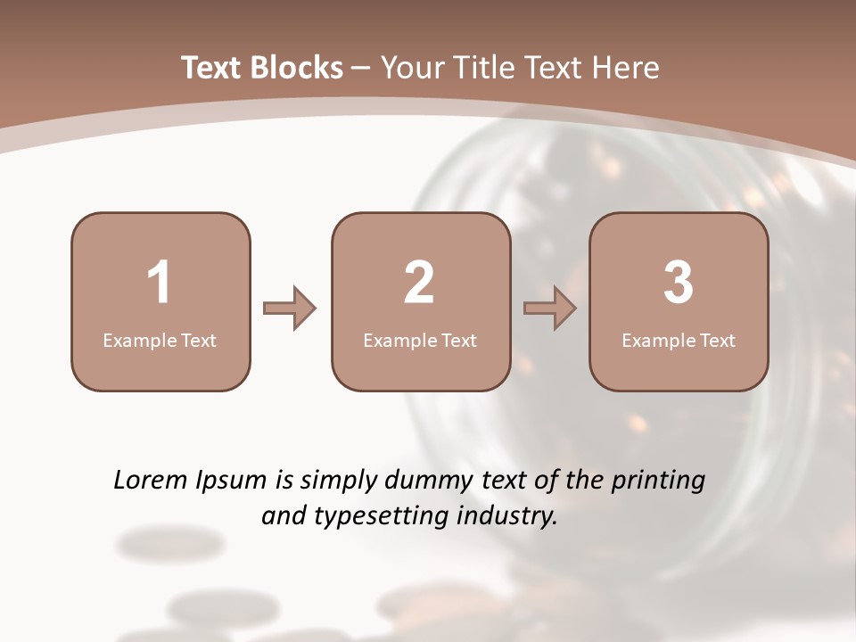 A Jar Filled With Coins Sitting On Top Of A Table PowerPoint Template