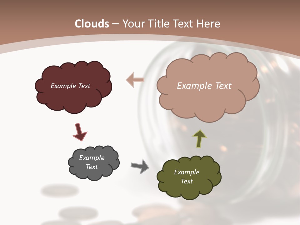 A Jar Filled With Coins Sitting On Top Of A Table PowerPoint Template