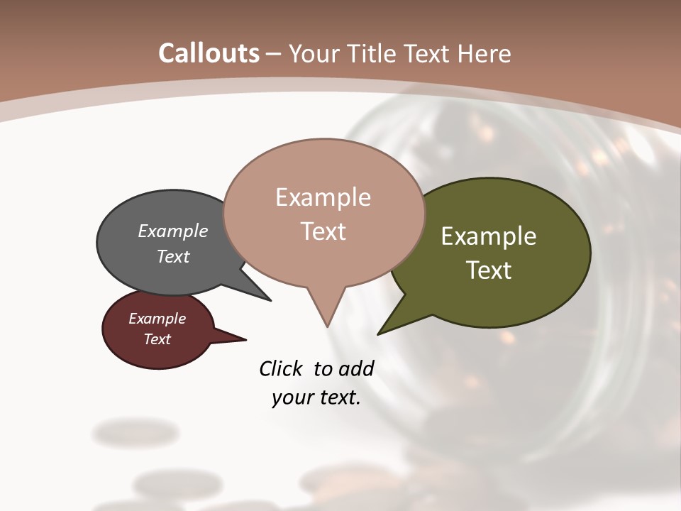 A Jar Filled With Coins Sitting On Top Of A Table PowerPoint Template