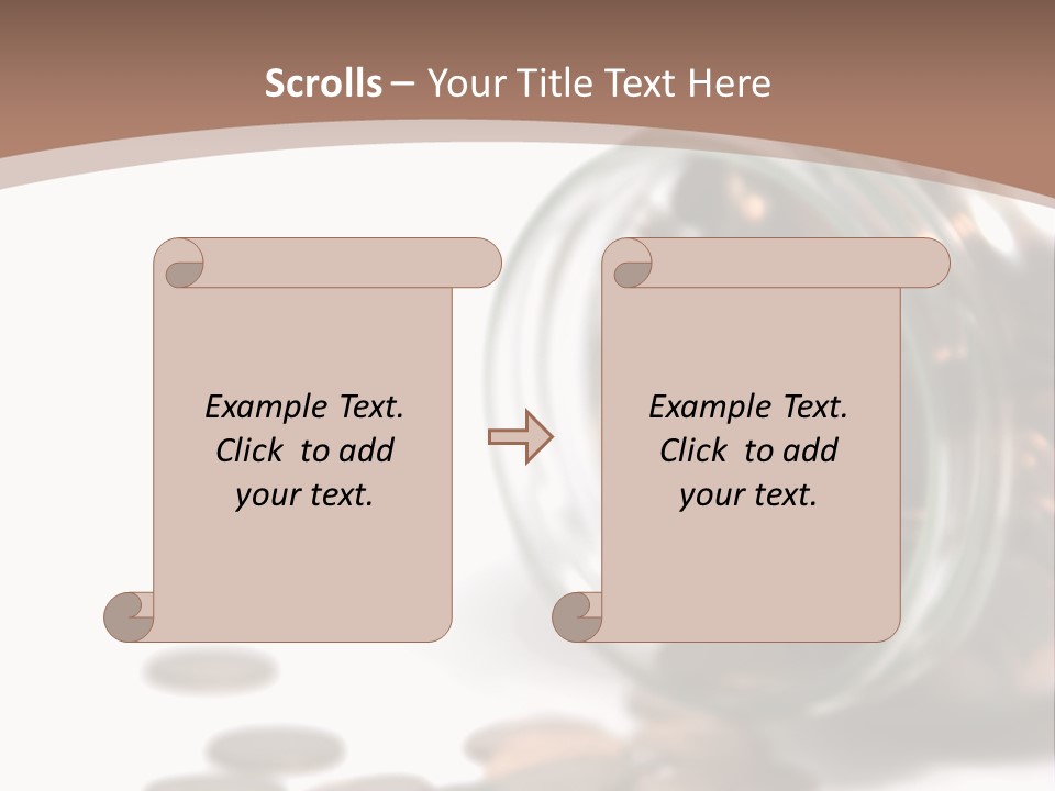 A Jar Filled With Coins Sitting On Top Of A Table PowerPoint Template