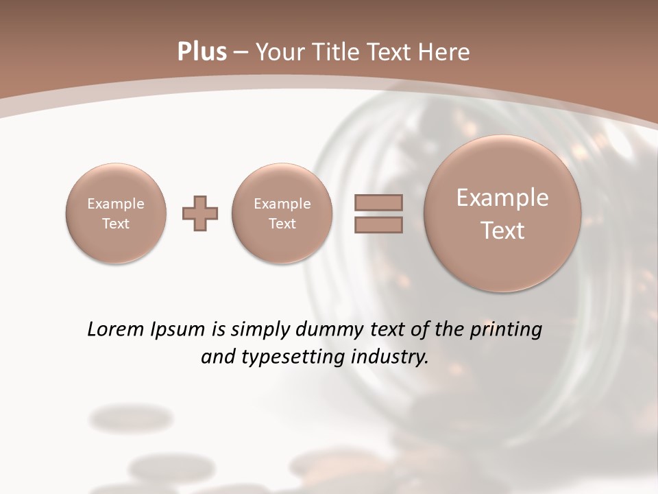 A Jar Filled With Coins Sitting On Top Of A Table PowerPoint Template