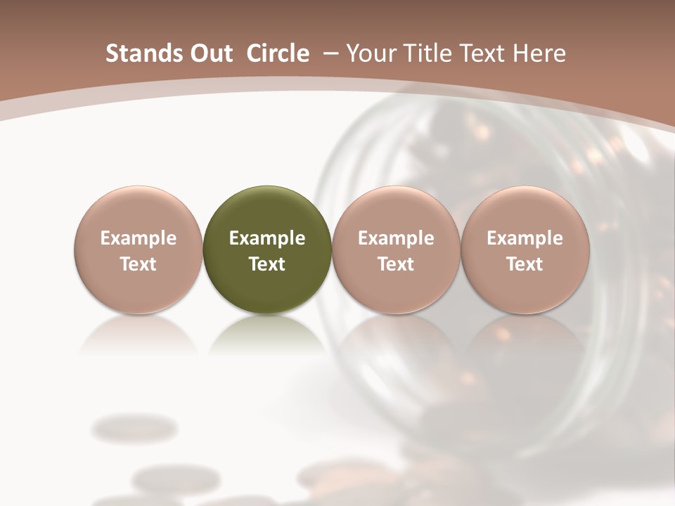 A Jar Filled With Coins Sitting On Top Of A Table PowerPoint Template