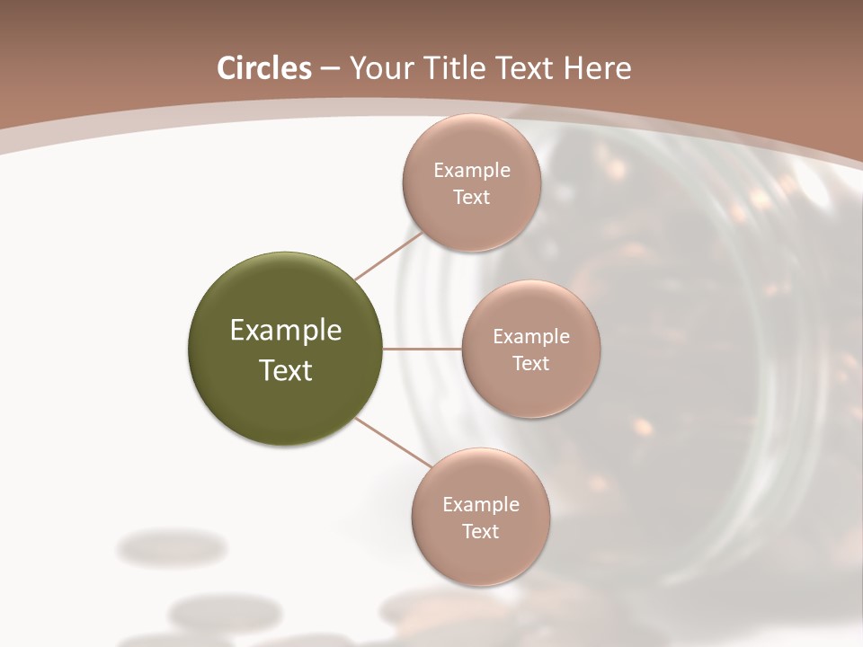 A Jar Filled With Coins Sitting On Top Of A Table PowerPoint Template
