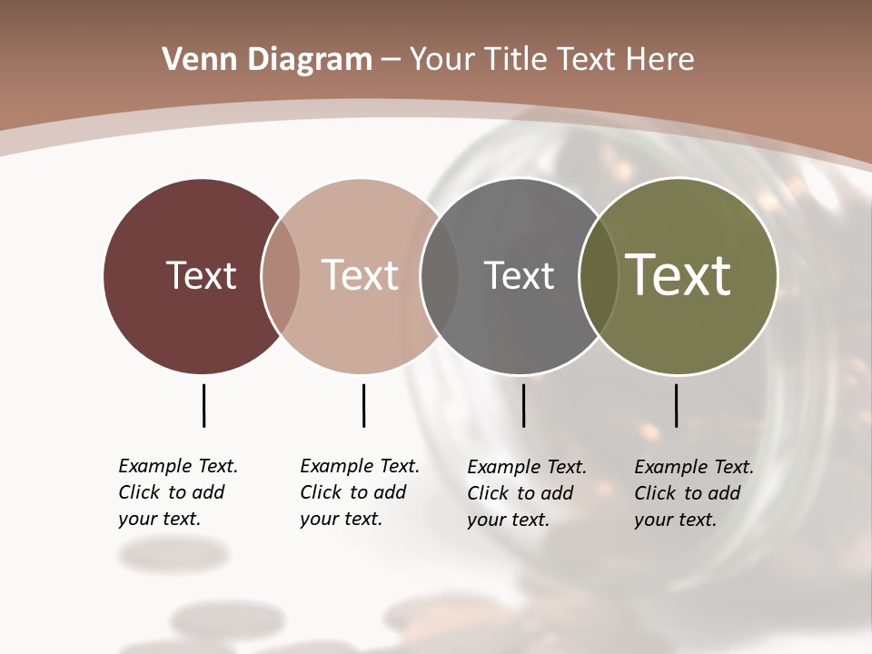 A Jar Filled With Coins Sitting On Top Of A Table PowerPoint Template