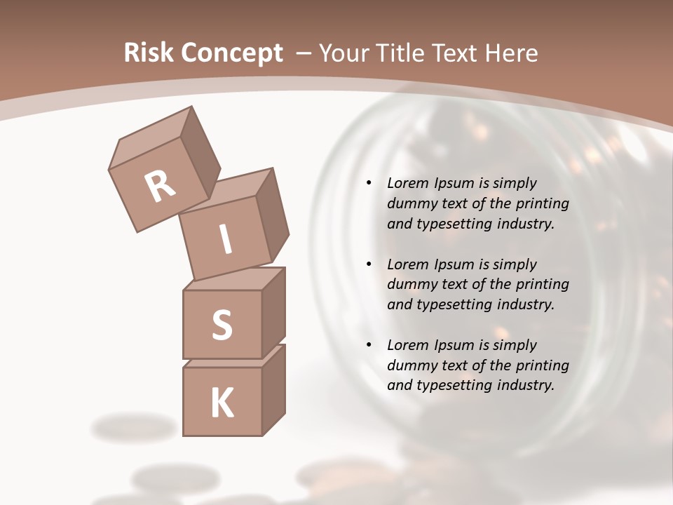 A Jar Filled With Coins Sitting On Top Of A Table PowerPoint Template