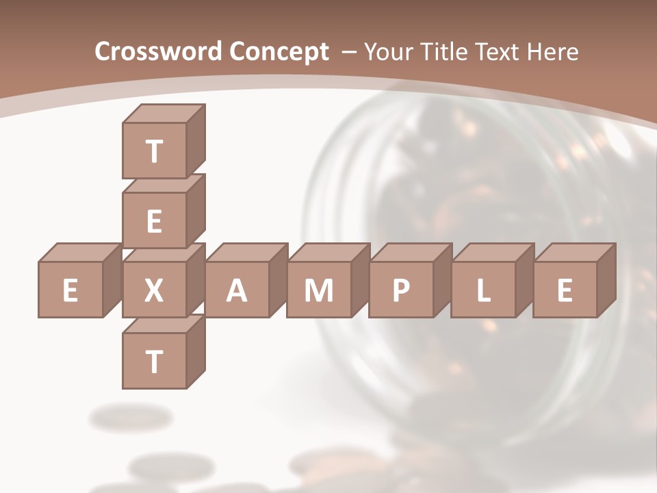 A Jar Filled With Coins Sitting On Top Of A Table PowerPoint Template