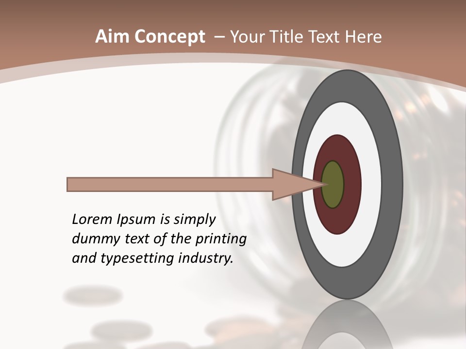 A Jar Filled With Coins Sitting On Top Of A Table PowerPoint Template