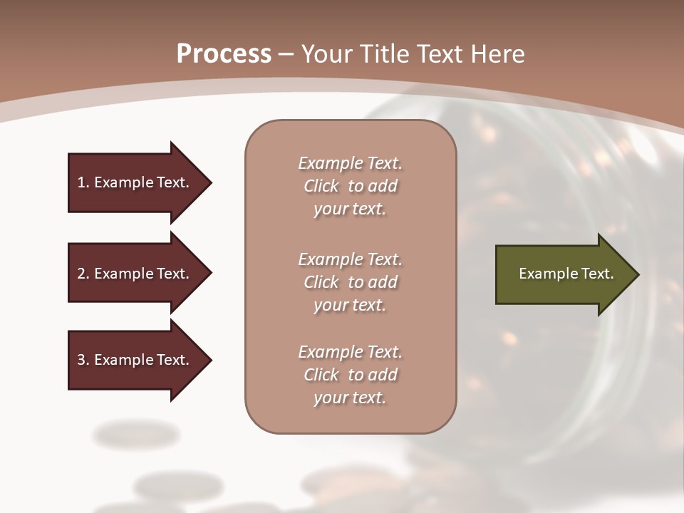 A Jar Filled With Coins Sitting On Top Of A Table PowerPoint Template