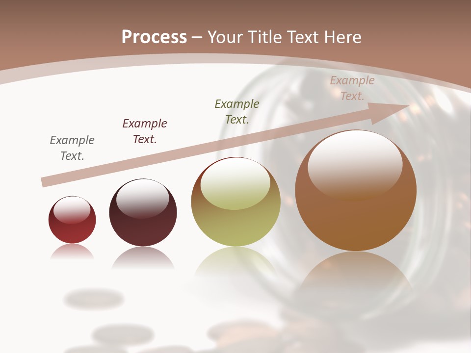 A Jar Filled With Coins Sitting On Top Of A Table PowerPoint Template