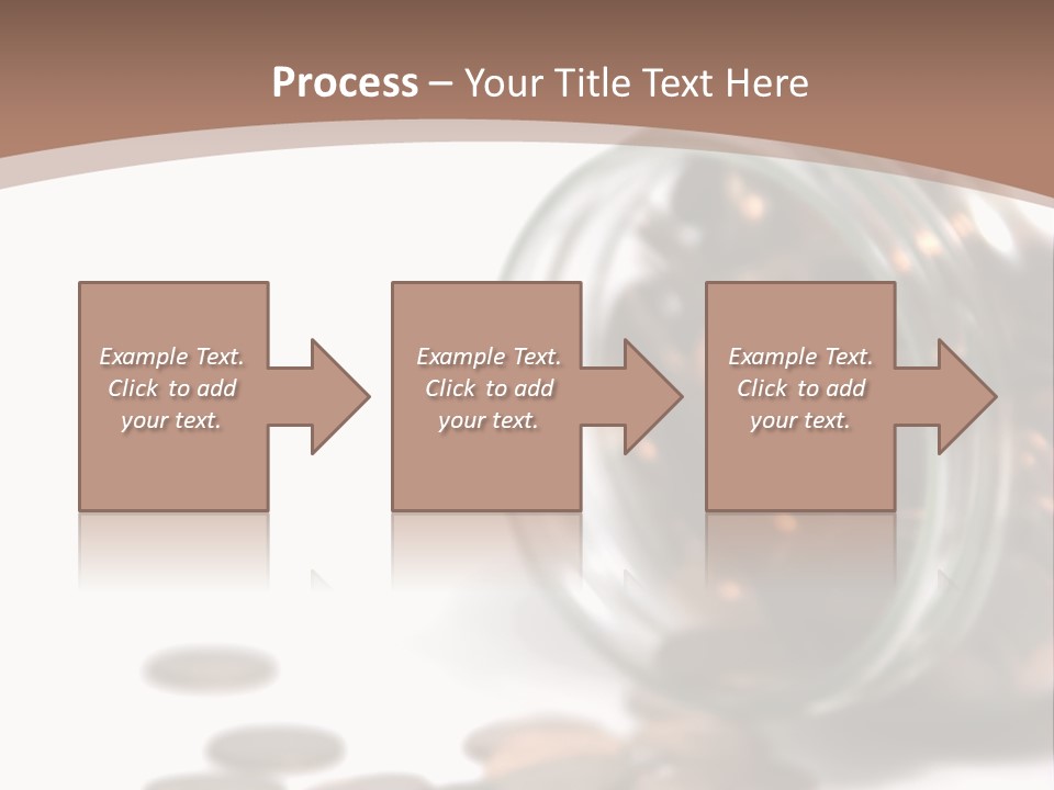 A Jar Filled With Coins Sitting On Top Of A Table PowerPoint Template