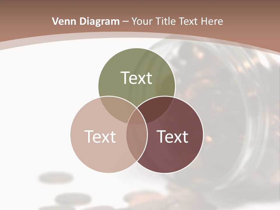 A Jar Filled With Coins Sitting On Top Of A Table PowerPoint Template