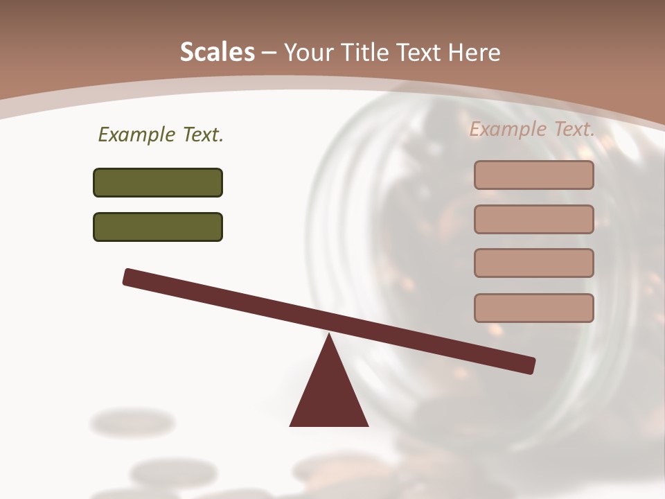 A Jar Filled With Coins Sitting On Top Of A Table PowerPoint Template